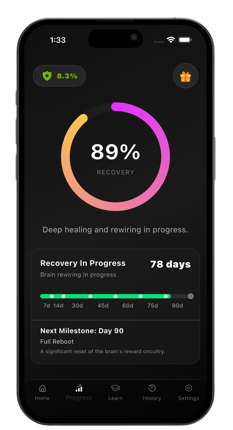 Levl Recovery Progress